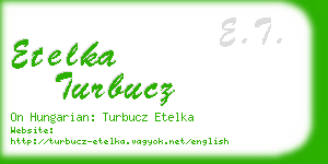 etelka turbucz business card